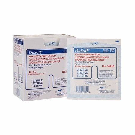 Drain Sponge 4 X 4 Inch Sterile 6Ply 2PK